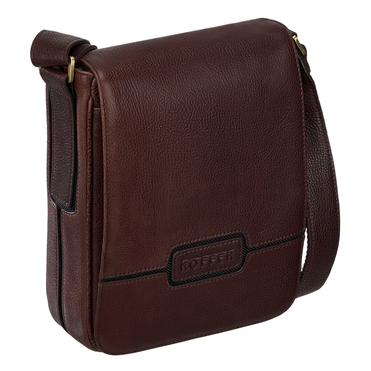 Сумка через плечо Dr.Koffer из натуральной кожи коричневая