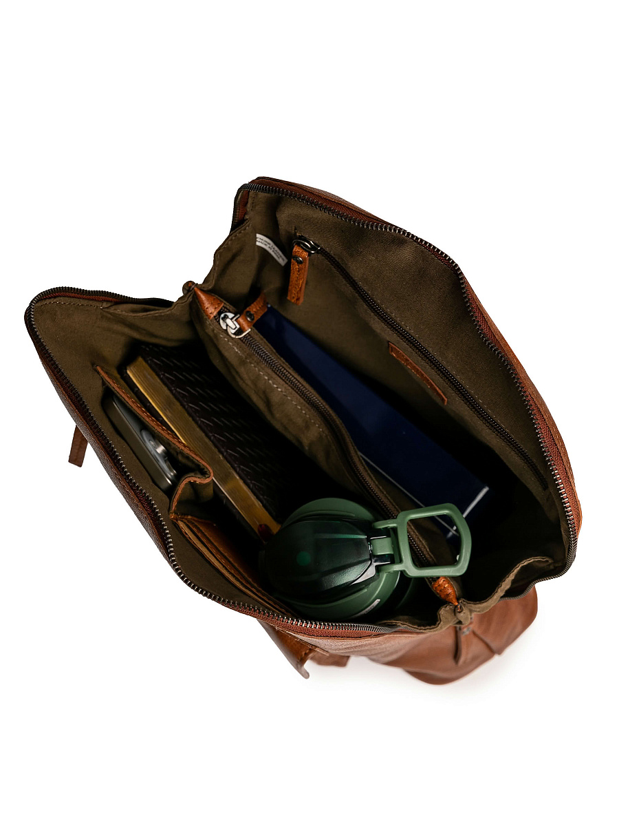 Рюкзак Dr.Koffer из натуральной кожи коричневый