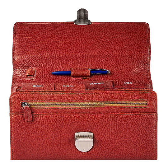 Сумка барсетка из натуральной кожи Dr. Koffer коричневая