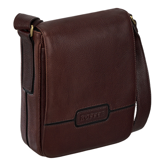 Сумка через плечо Dr.Koffer из натуральной кожи коричневая