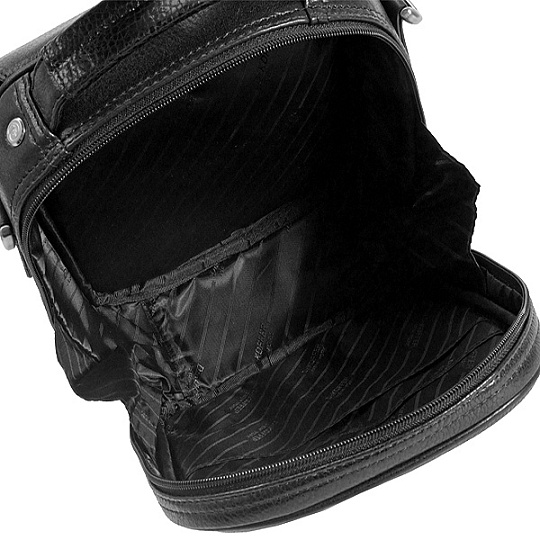 Сумка через плечо Dr.Koffer из натуральной кожи черная