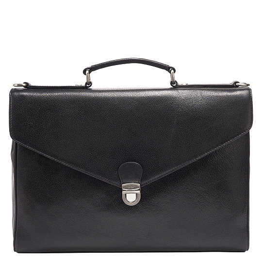 Портфель Dr.Koffer из натуральной кожи черный