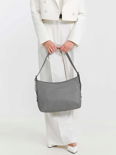 Женская сумка Dr.Koffer из натуральной кожи серая