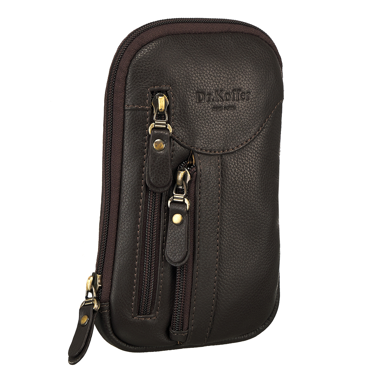 Сумка через плечо Dr.Koffer из натуральной кожи коричневая