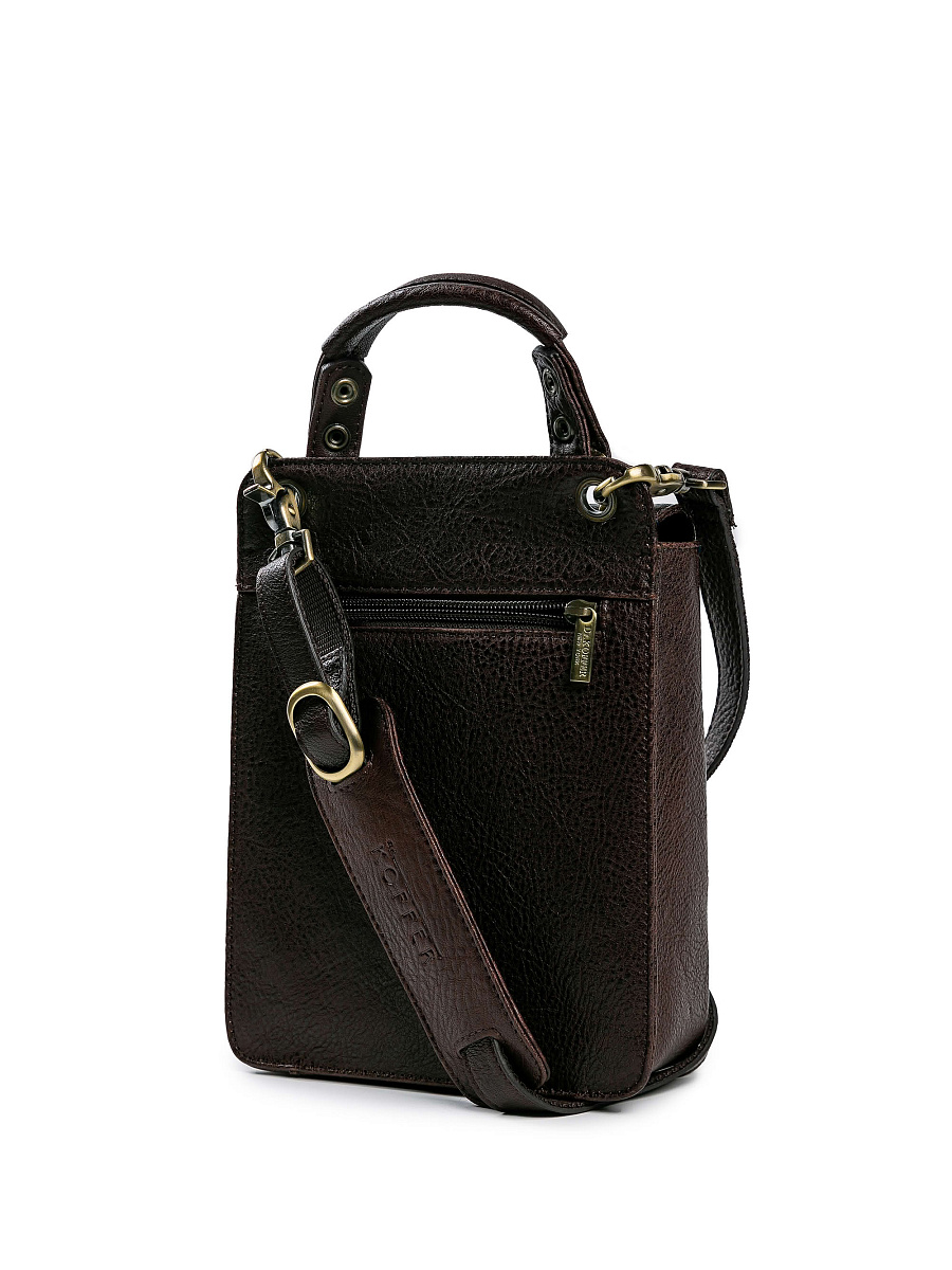 Сумка через плечо Dr.Koffer из натуральной кожи коричневая