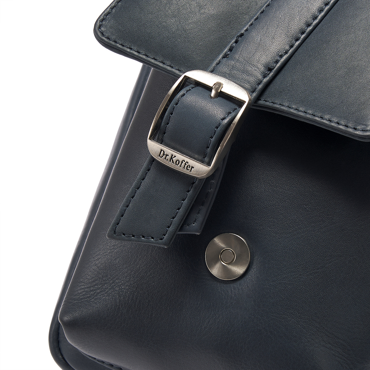 Сумка через плечо Dr.Koffer из натуральной кожи синяя