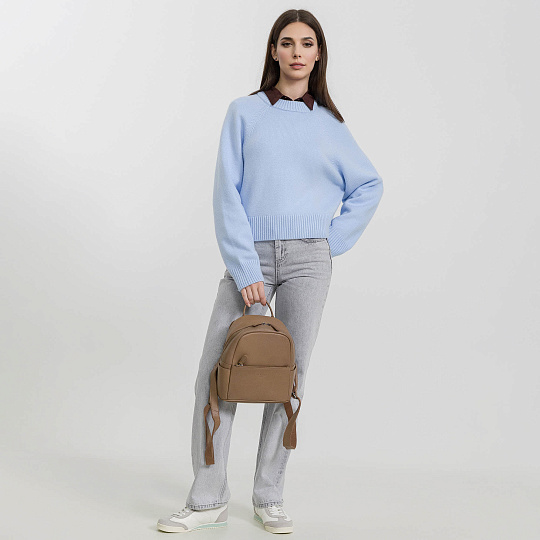 Рюкзак Dr.Koffer из натуральной кожи бежевый