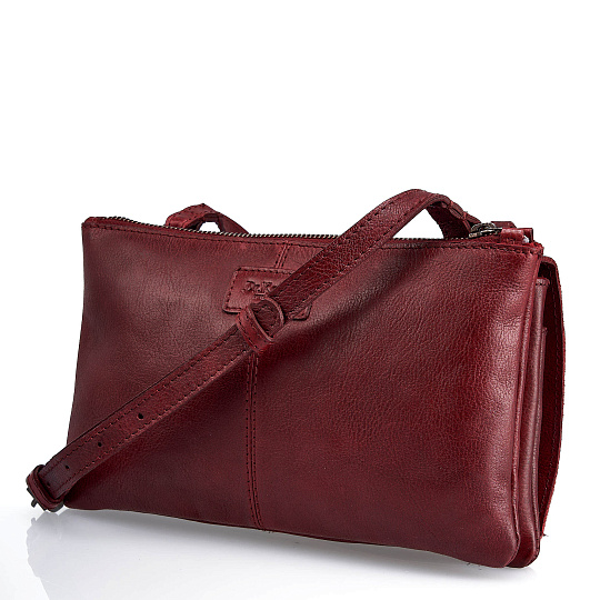 Женская сумка Dr. Koffer из натуральной кожи бордовая