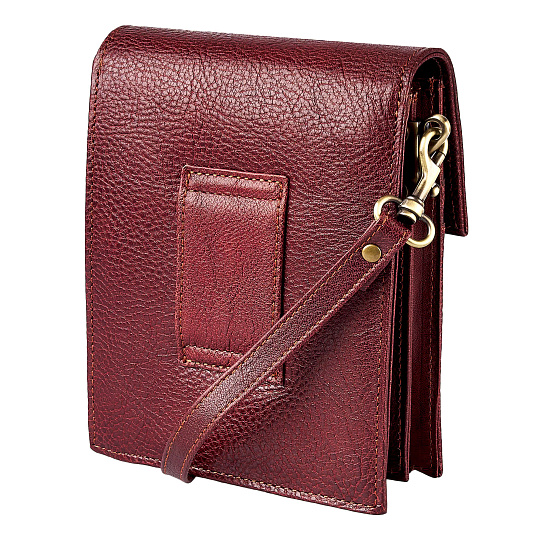 Сумка через плечо Dr.Koffer из натуральной кожи коричневая