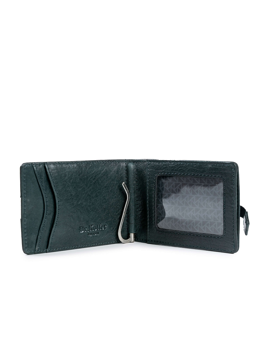 Зажим для денег Dr.Koffer из натуральной кожи синий