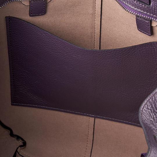 Женская сумка Dr. Koffer из натуральной кожи фиолетовая