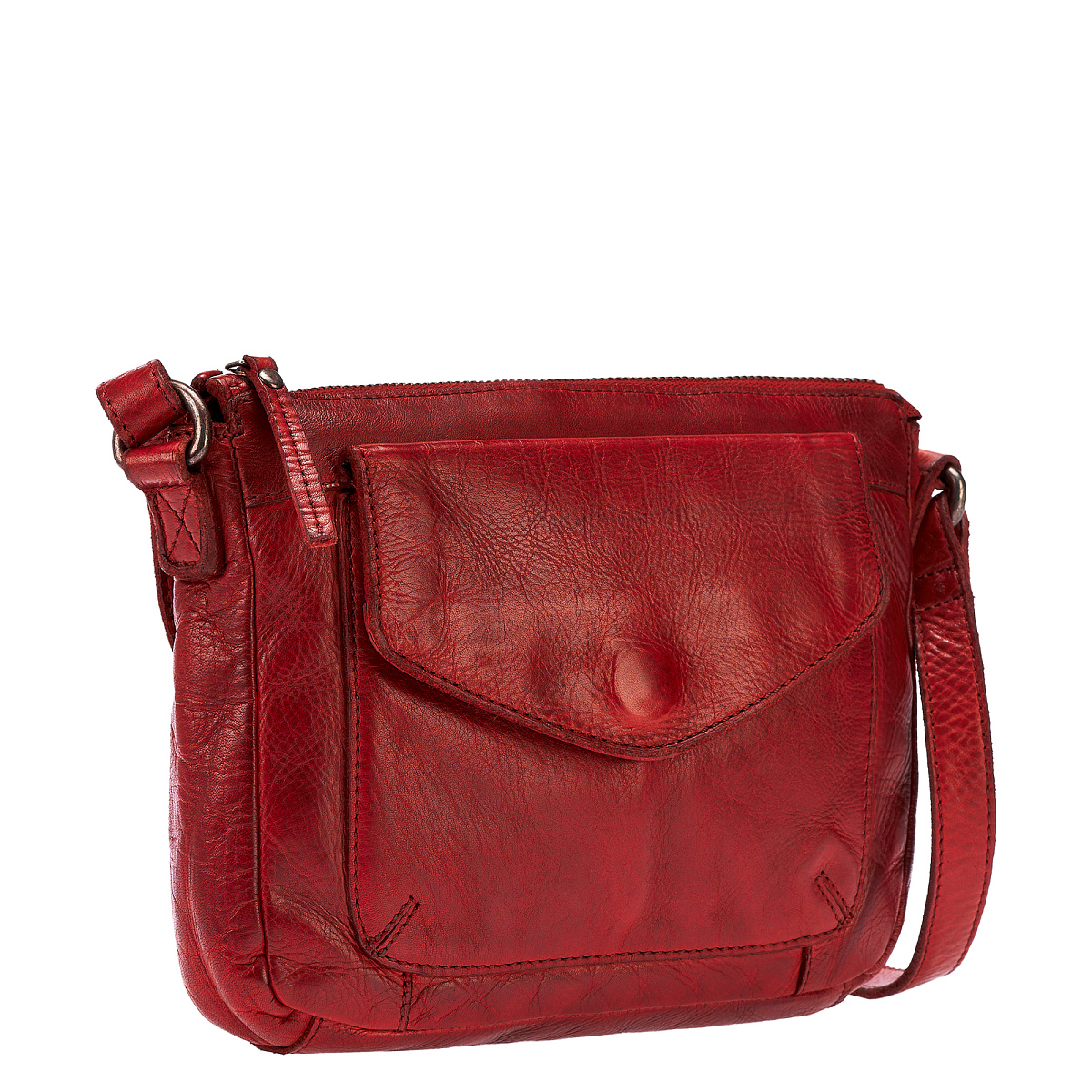 Сумка через плечо Dr.Koffer из натуральной кожи красная