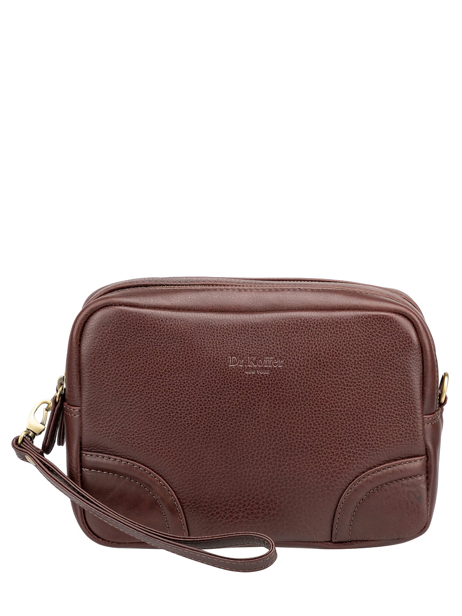 Сумка-визитка Dr. Koffer из натуральной кожи коричневая