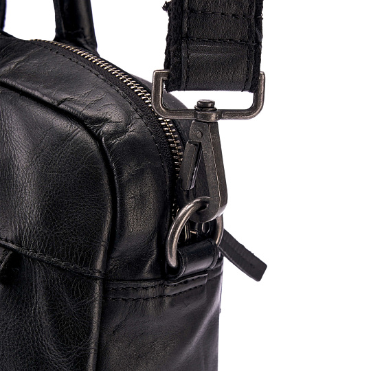 Деловая сумка Dr.Koffer из натуральной кожи черная