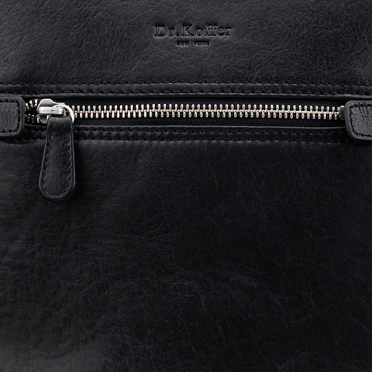 Сумка через плечо Dr.Koffer из натуральной кожи черная