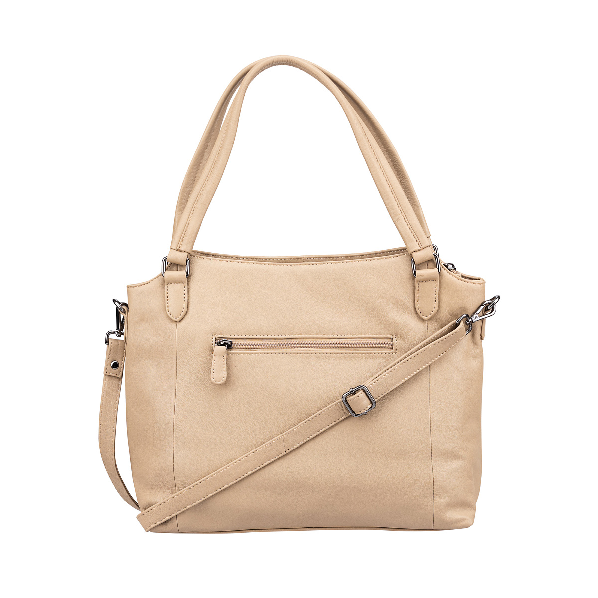 Женская сумка Dr.Koffer из натуральной кожи бежевая