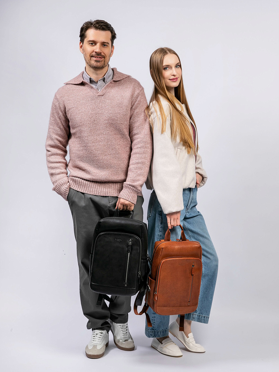 Рюкзак Dr. Koffer из натуральной кожи коричневый