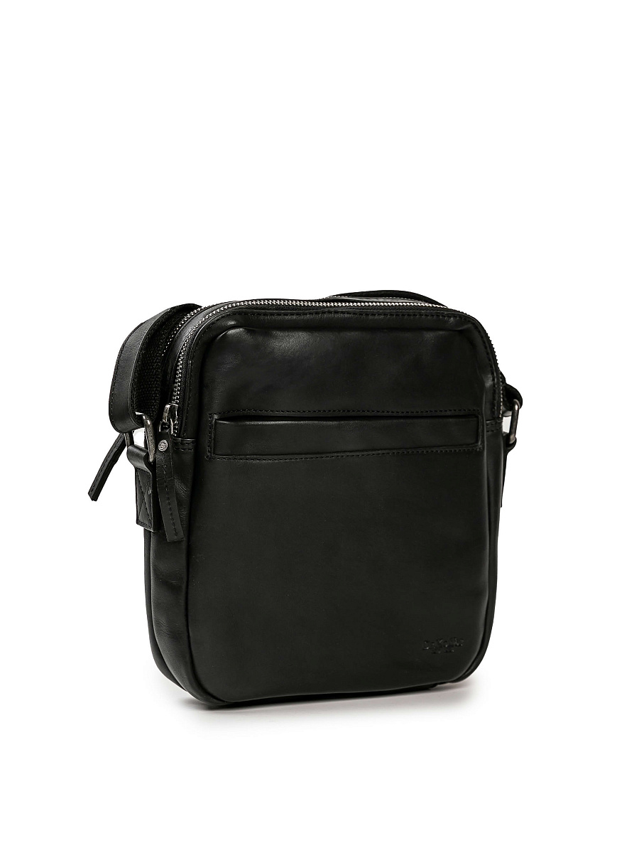 Сумка через плечо Dr.Koffer из натуральной кожи черная