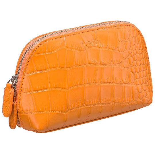 Косметичка Dr.Koffer из натуральной кожи оранжевая