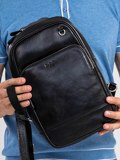 Рюкзак Dr.Koffer из натуральной кожи черный