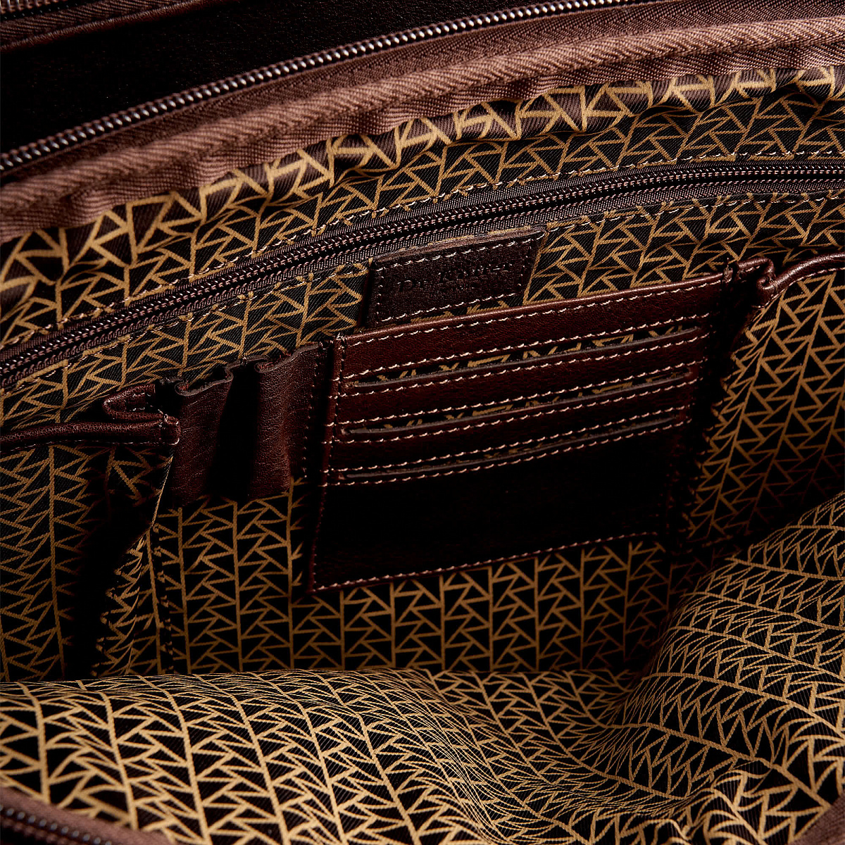 Портфель Dr.Koffer из натуральной кожи темно-коричневый