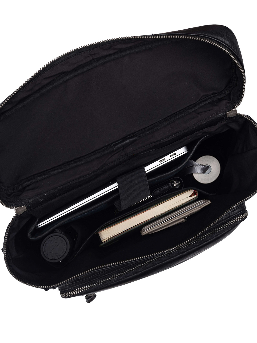 Рюкзак Dr. Koffer из натуральной кожи черный