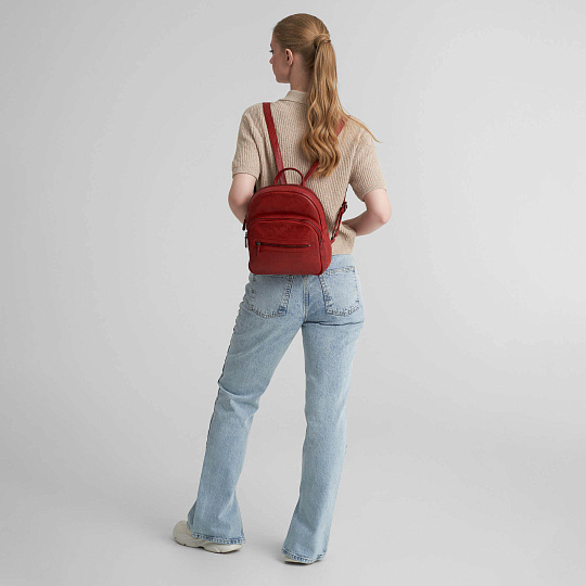 Рюкзак Dr.Koffer из натуральной кожи красный