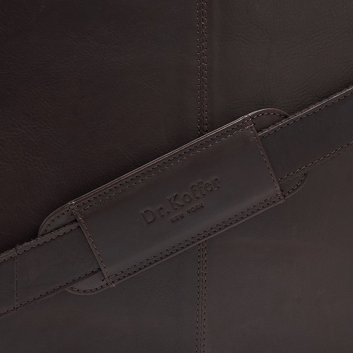 Портфель Dr.Koffer из натуральной кожи темно-коричневый