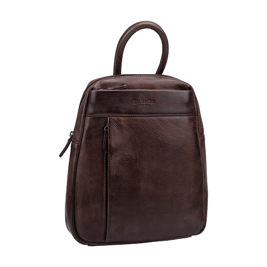Рюкзак Dr.Koffer из натуральной кожи темно-коричневый