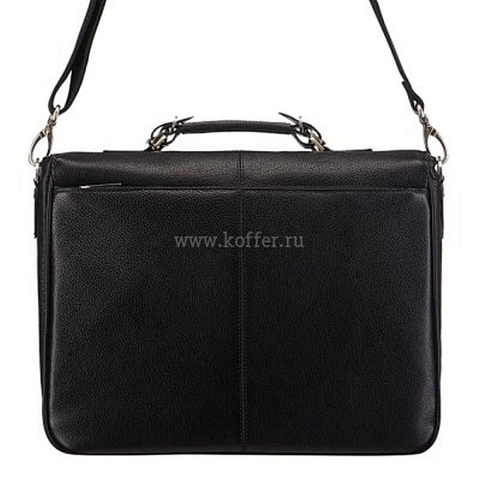 Портфель Dr.Koffer из натуральной кожи черный
