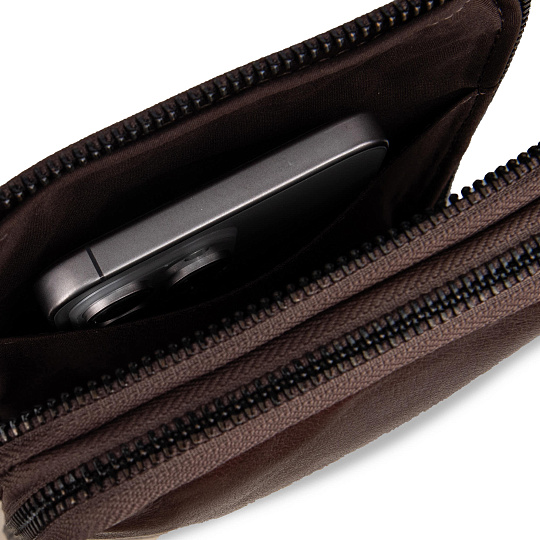 Сумка через плечо Dr.Koffer из натуральной кожи коричневая