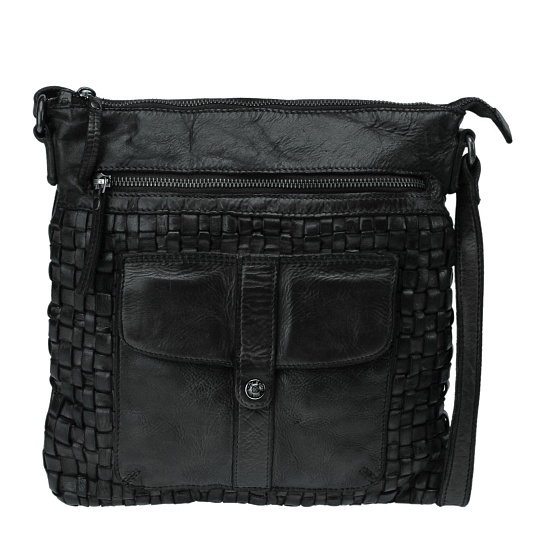 Сумка через плечо Dr.Koffer из натуральной кожи черная