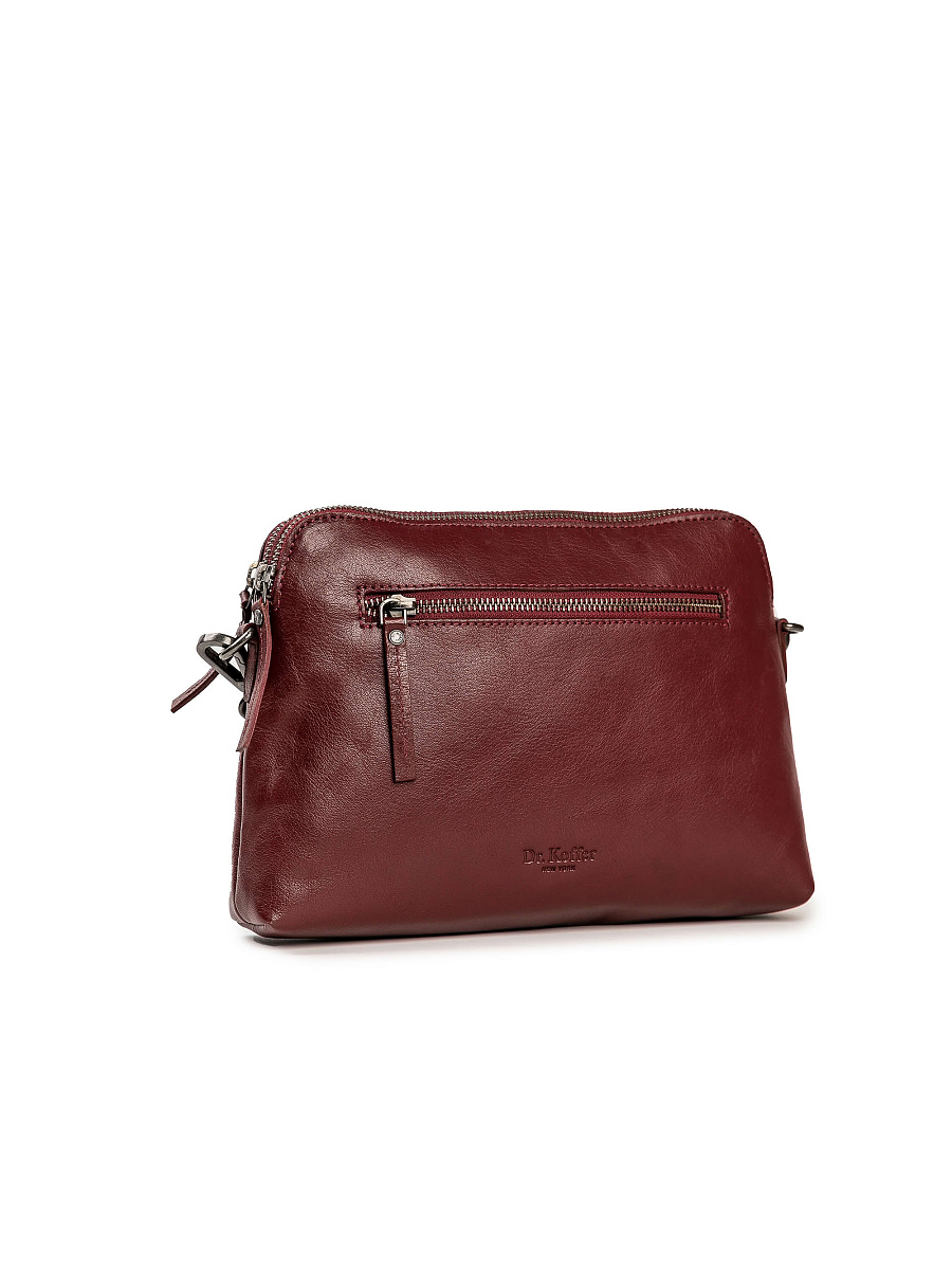 Женская сумка Dr.Koffer из натуральной кожи бордовая