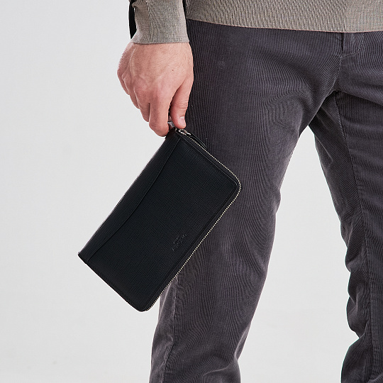 Портмоне Dr.Koffer из натуральной кожи черное