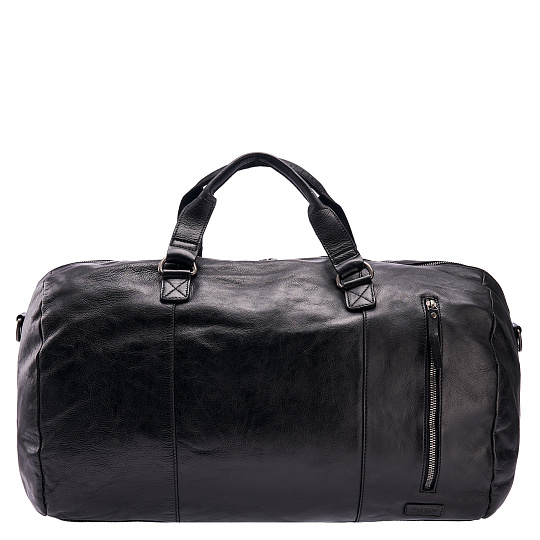 Сумка дорожная Dr.Koffer из натуральной кожи черная