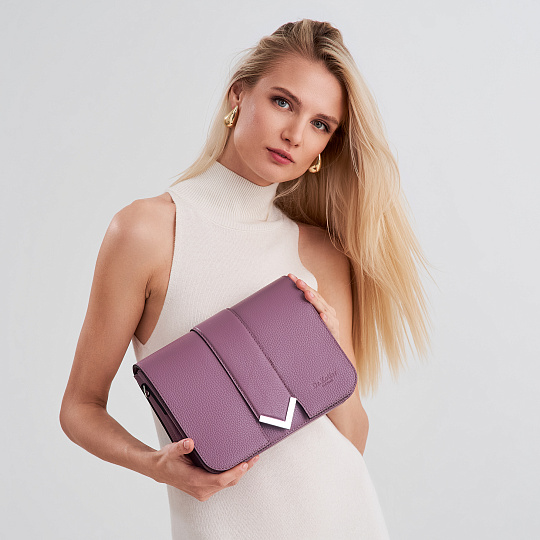 Женская сумка Dr. Koffer из натуральной кожи розовая