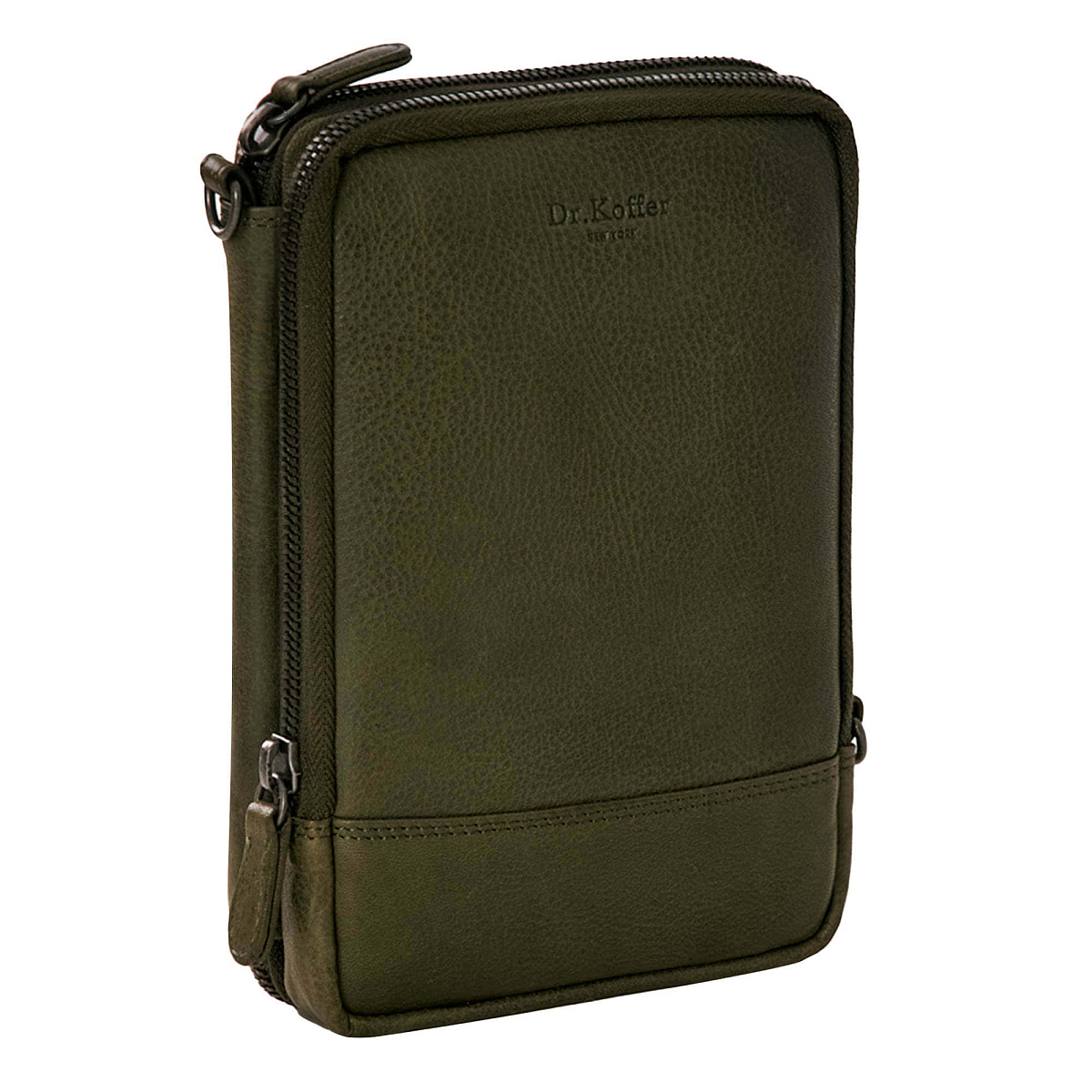 Сумка через плечо Dr.Koffer из натуральной кожи зеленая