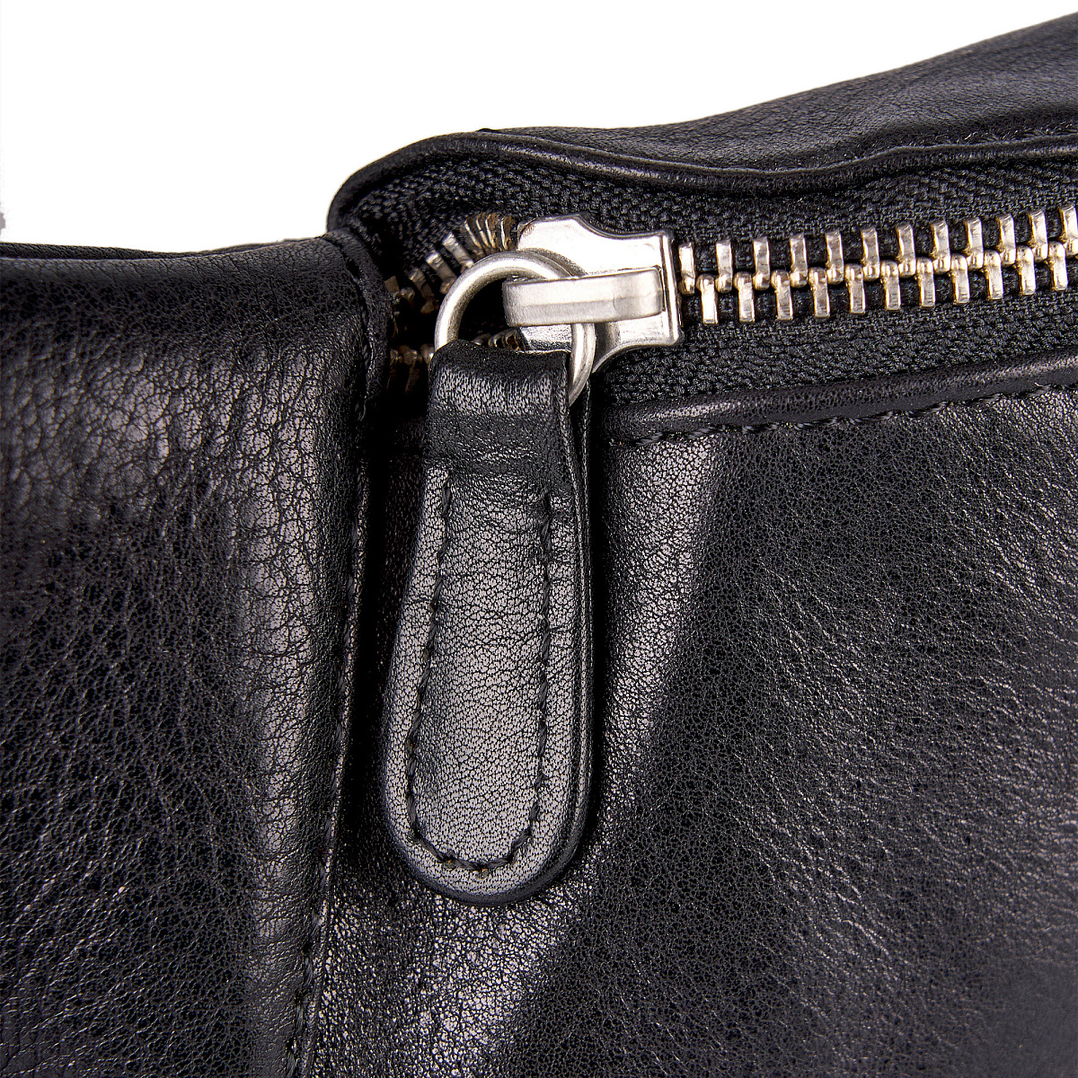 Сумка на пояс Dr. Koffer из натуральной кожи черная