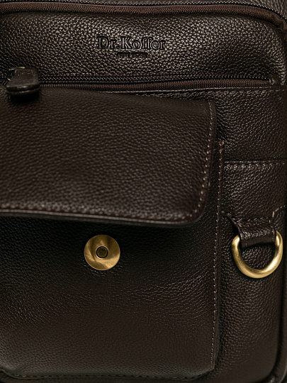 Сумка через плечо Dr.Koffer из натуральной кожи коричневая