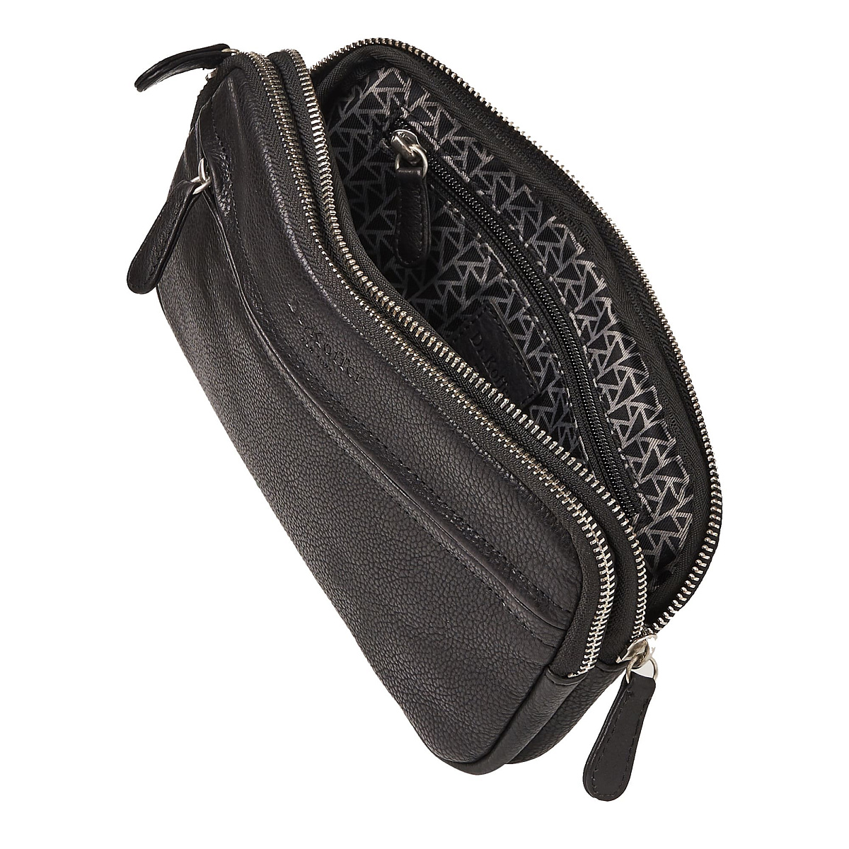 Сумка барсетка из натуральной кожи Dr. Koffer черная