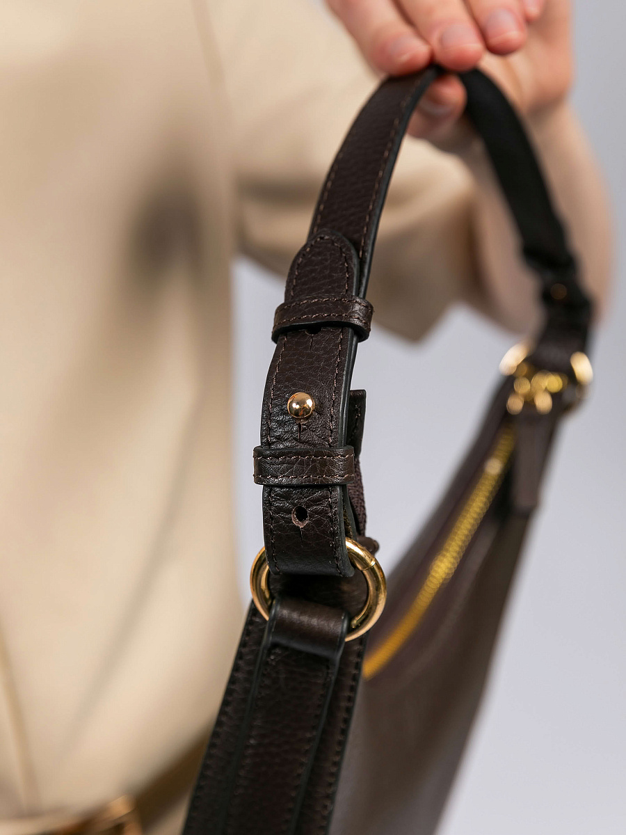 Женская сумка Dr. Koffer из натуральной кожи коричневая