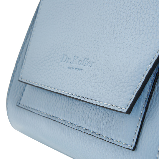 Женская сумка Dr. Koffer из натуральной кожи голубая