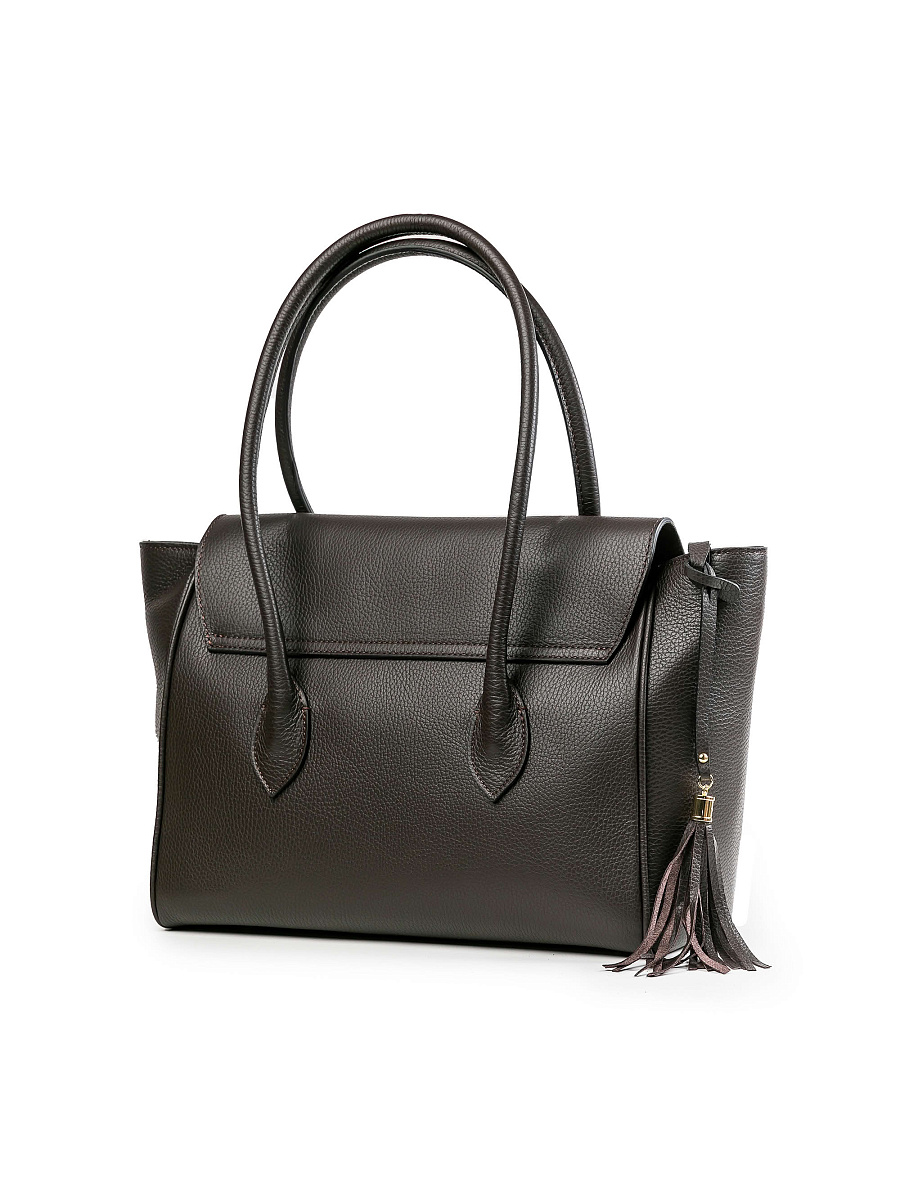 Женская сумка Dr.Koffer из натуральной кожи темно-коричневая