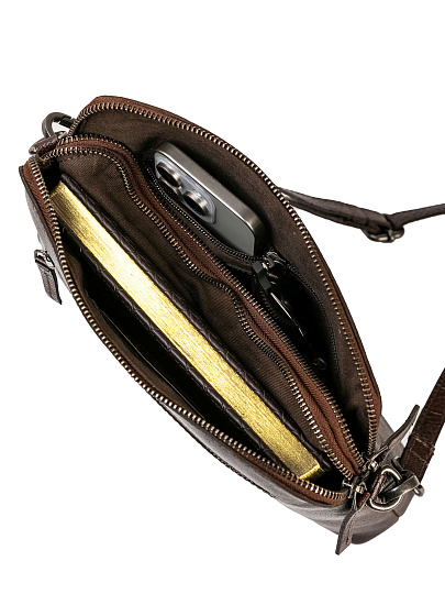 Женская сумка Dr.Koffer из натуральной кожи коричневая