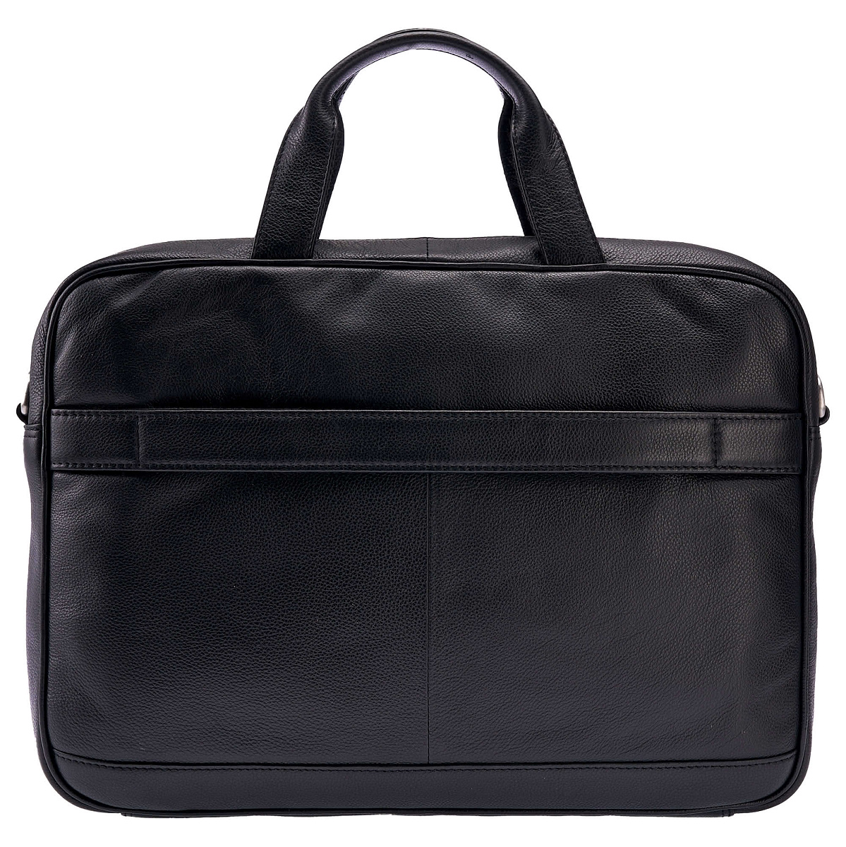 Деловая сумка Dr.Koffer из натуральной кожи черная