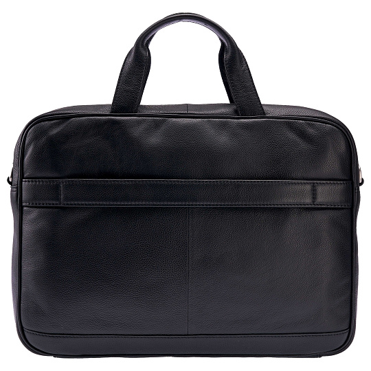 Деловая сумка Dr.Koffer из натуральной кожи черная