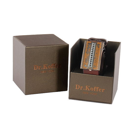 Ремень Dr. Koffer из натуральной кожи коричневый