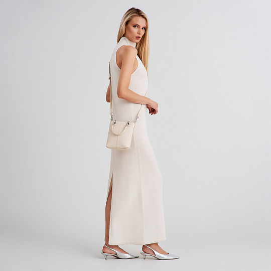 Женская сумка Dr. Koffer из натуральной кожи белая