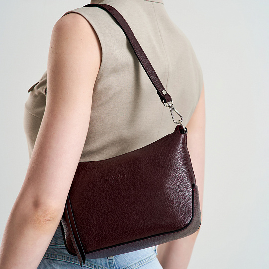 Женская сумка Dr. Koffer из натуральной кожи бордовая