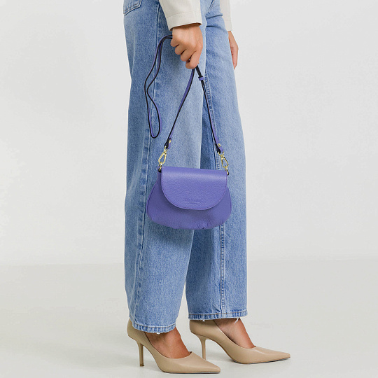 Женская сумка Dr. Koffer из натуральной кожи голубая